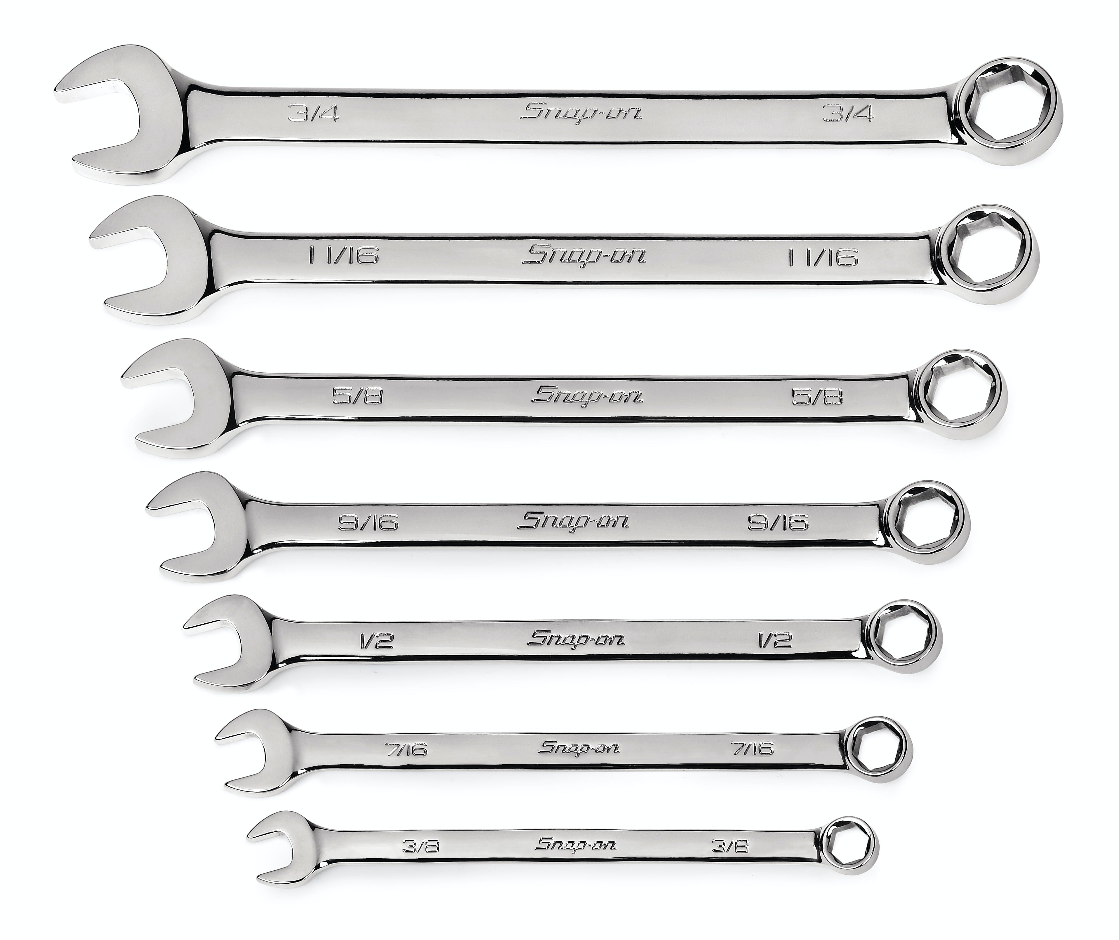 7 pc 6-Point SAE Flank Drive® Combination Wrench Set (3/8–3/4 7 pc 6-Point SAE Flank Drive® Combination Wrench Set (3/8–3/4